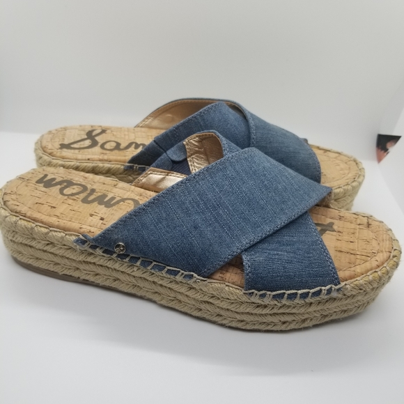 Sam Edelman Shoes - Sam Edelman Natty denim Platform Espadrille 7.5